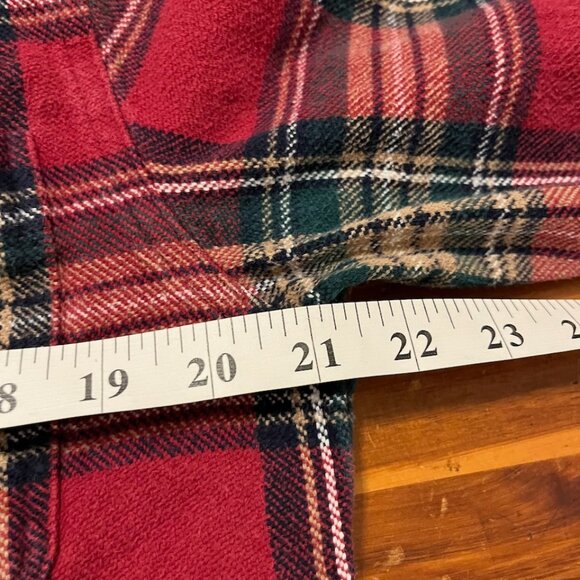 Schott NYC - Flannel Shirt in Berry Red - Men's Medium - Picture 5 of 6